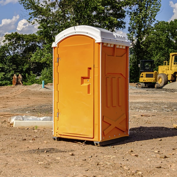 how often are the portable toilets cleaned and serviced during a rental period in Assyria MI